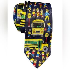 NWOT Fratello School Bus Men’s Tie RARE PRINT
